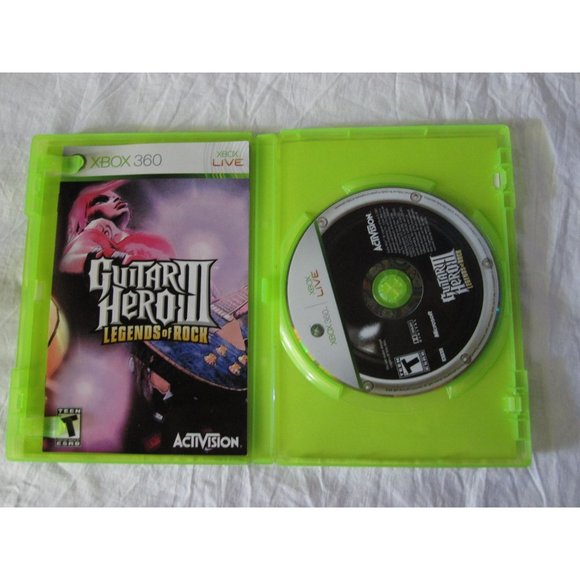 Guitar Hero III 3 Legends of Rock Band game with disc & manual for XBOX 360 Teen - Picture 2 of 3